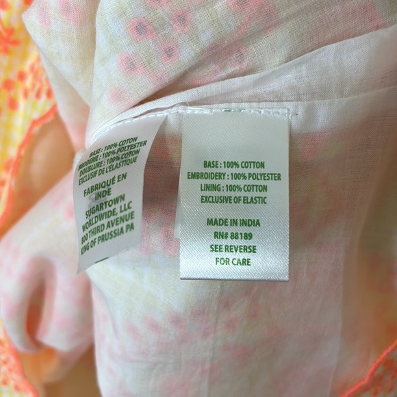 Lilly Pulitzer Sarafina Eyelet Babydoll Dress Calla Yellow Gingham NWT Size 2 - Picture 14 of 14